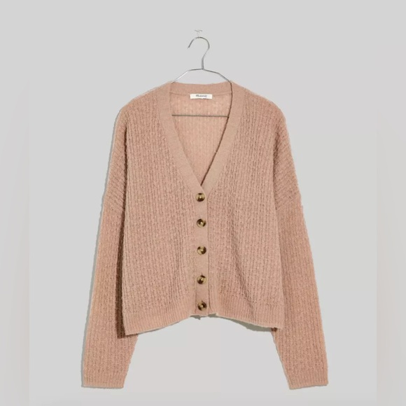 Madewell Mayfair Cardigan in Heather Blush - XS - Button Down - Picture 1 of 6